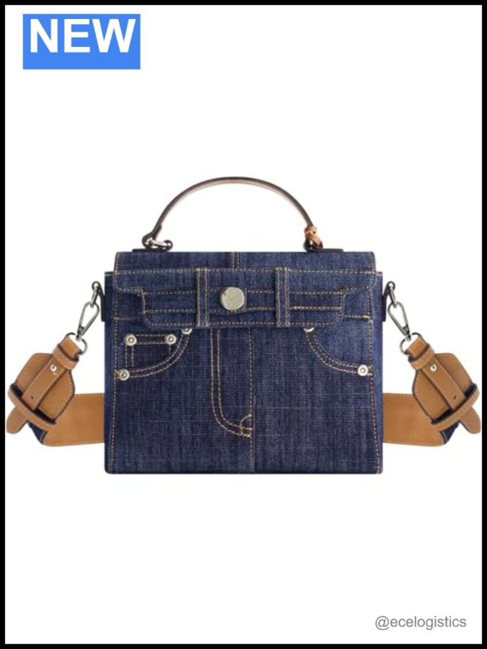 Mini Flap Crossbody Bag with Adjustable Strap, Cotton Polyester